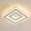 Modern 28Cm White Slim Square LED Flush Mount Ceiling Light