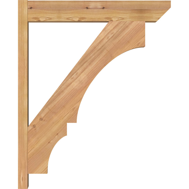 Persienne balboa à lattes en bois rustique, P 26 po x H 32 po, Cèdre rouge occidental l 7 1/2 po (lisse)