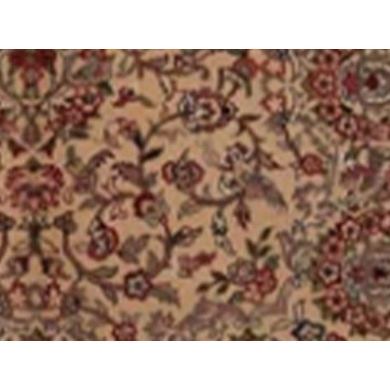 Tapis beige et bleu marine noué à la main de haute qualité