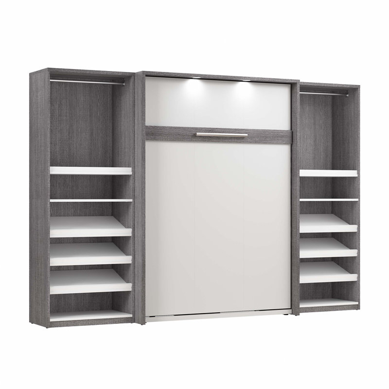 Osterman Murphy Bed, Bark Gray, Full