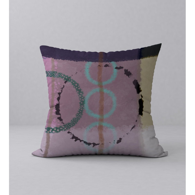 Abstract Reversible Throw Pillow, 24" x 24"