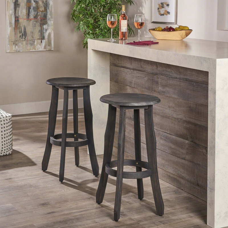 Tabourets de bar à dossier extérieur, Gris foncé