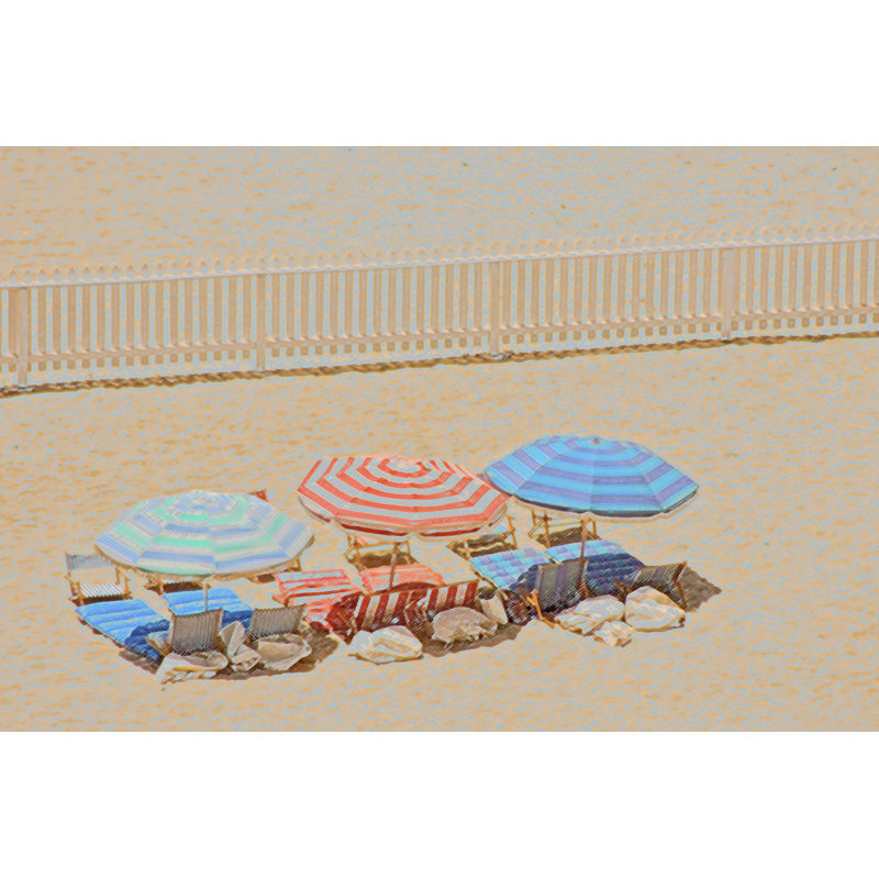 « parasols iii », reproduction d’art sur toile tendue, H 8 po x l 12 po x P 1,5 po