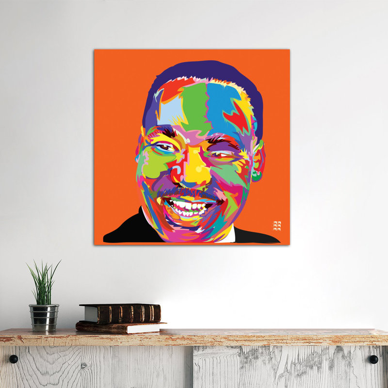 « martin luther king jr. », impression sur toile tendue, H 26 po x l 26 po x P 1,5 po