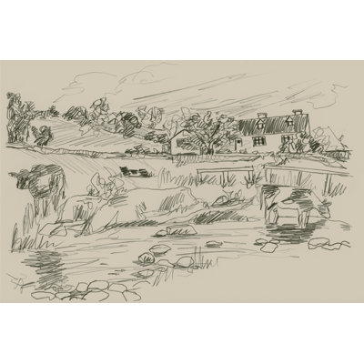 Sepia Scenes II - Wrapped Canvas Print