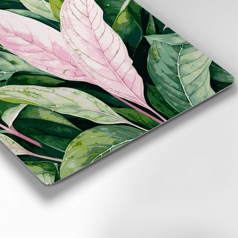 Art mural en métal botanique beige Fittonia, H 384 po x l 384 po x P 0,05 po