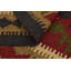 Tapis de zone en laine rouge/brun 3 pi x 6 pi 5 po one-of-kind-noué la main Lorain