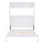 Grand lit escamotable mural avec tablettes, blanc