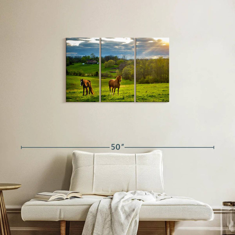 Horse Farm, 20" H x 33" W