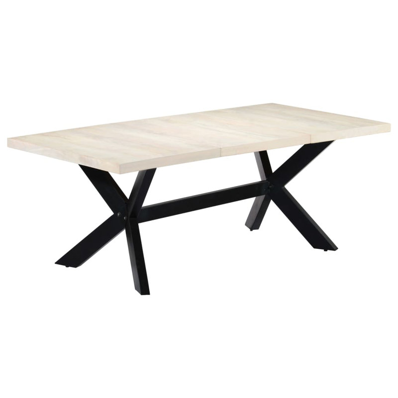 Arceneaux Mango Rectangular Wood Top Dining Table