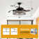 Loreen 52'' Smart Ceiling Fan With Dimmable Light Kit, APP/Remote with Alexa and Google Assistant