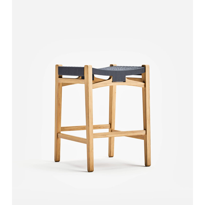 Tabouret de bar sans dossier Chontales, 24", Gris anthracite