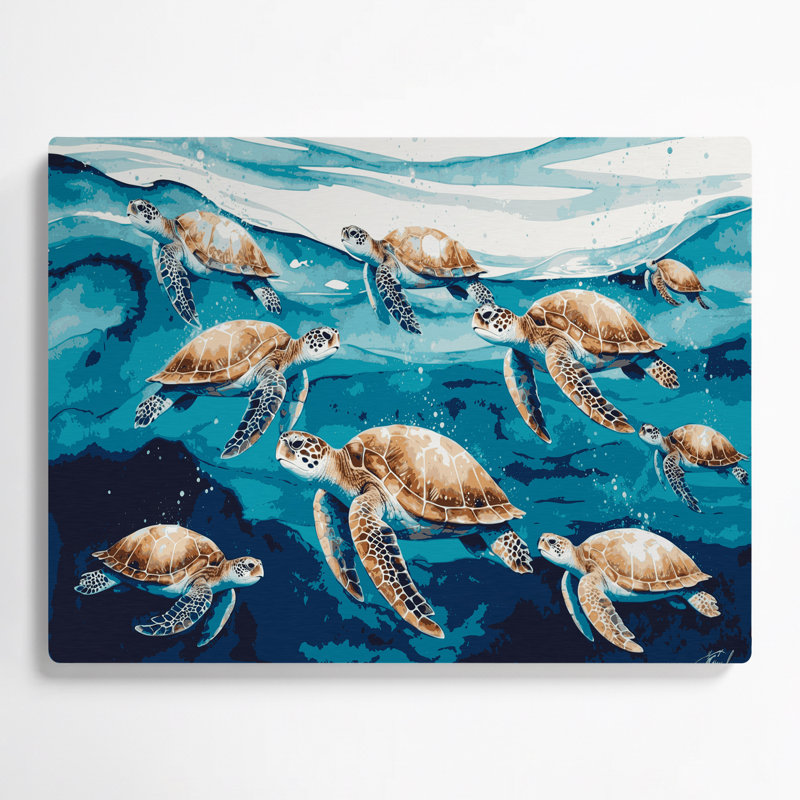 Art mural bleu nautique, H 12 po x l 18 po