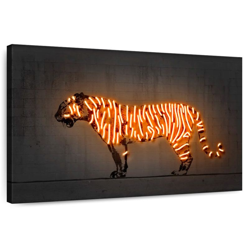 Brampt Glowing Tiger, 32" H x 48" W
