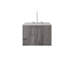 Meuble-lavabo suspendu de 61 cm (24 pouces) avec comptoir en marbre reconstitué et portes à fermeture en douceur-1098424813