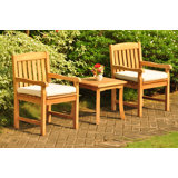 Escolta Outdoor 3 - Piece Teak Conversation Set