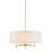 5-Light White Drum Shade Chandelier