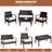 Ariadne Piece Rattan Sofa Seating Group with Cushions