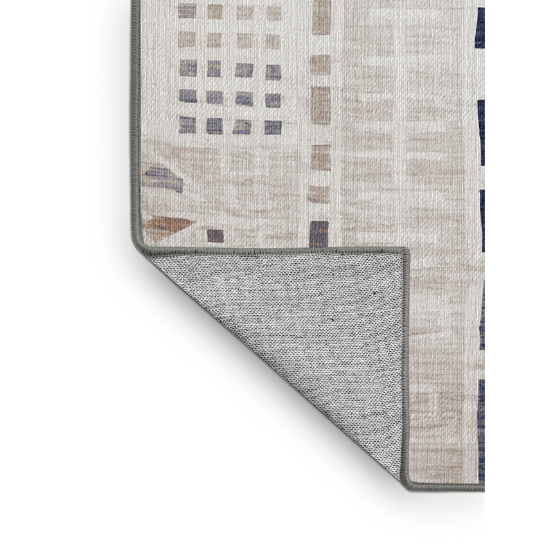 Tapis gris lavable à la machine, Rectangle 5 pi x 7 pi