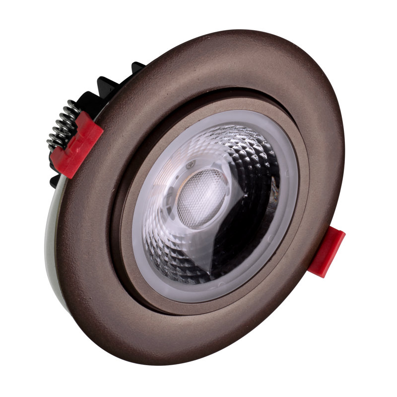 Dimmable Circle Flush Mount, Oil-Rubbed Bronze, 4000K, 1038