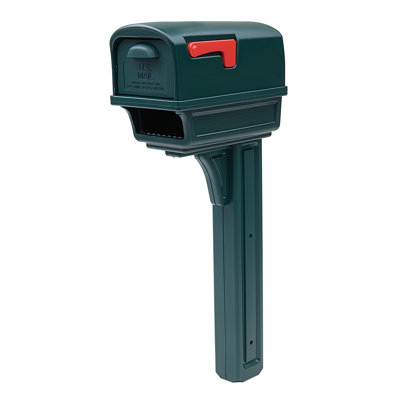Gentry Plastic Post Mounted Mailbox