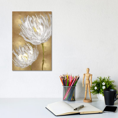Tulips On Gold II by Vanessa Austin - Print on Canvas