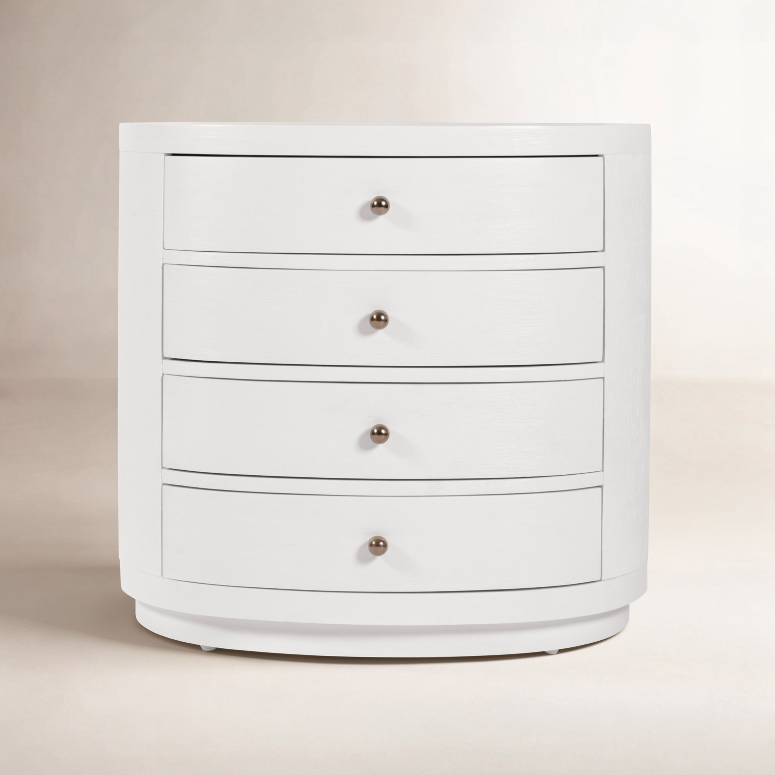 Celine 4-Drawer Acacia Nightstand, Textured White