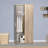 Elegant Wardrobe with Numerous Shelves, Light Walnut Finish, 31.5 x 73.6 x 18.5 inches | Coated Particle Board, Wall-Mountable Design | Stylish Storage Solution for Modern Bedrooms