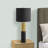 Table Lamp - 25"H, Black Concrete Material