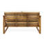 Table basse d'extérieur en bois avec coussins d'eau, lambris, conception de traîneau, 33 po de largeur