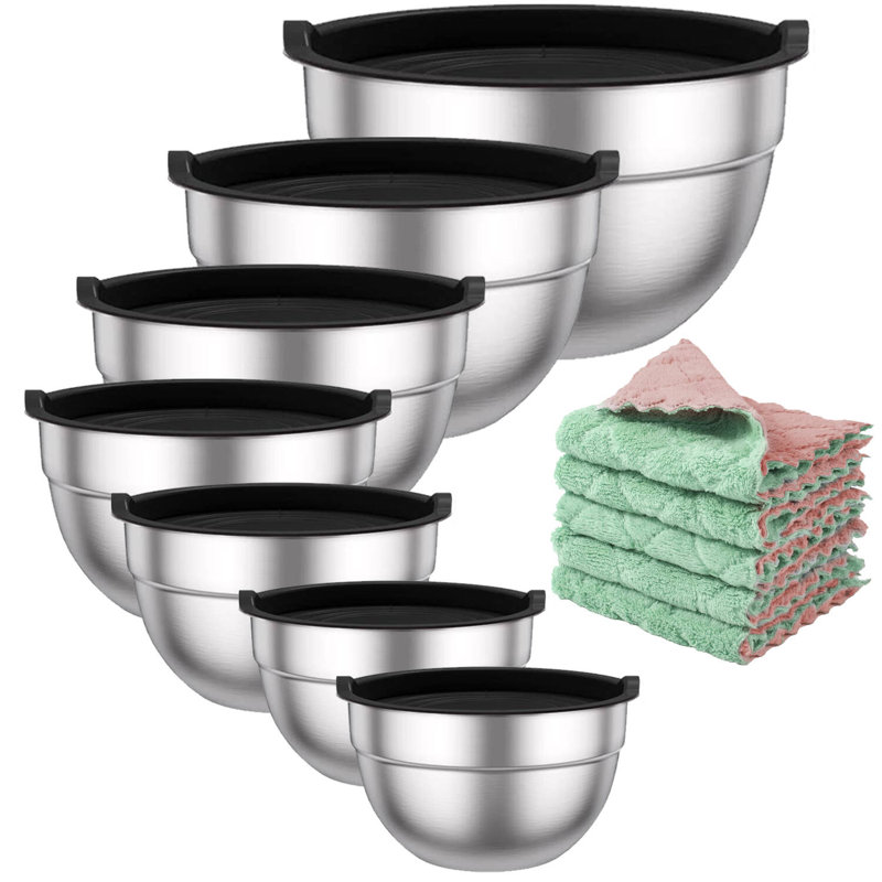 Stainless Steel 7 Piece Mixing Bowl Set