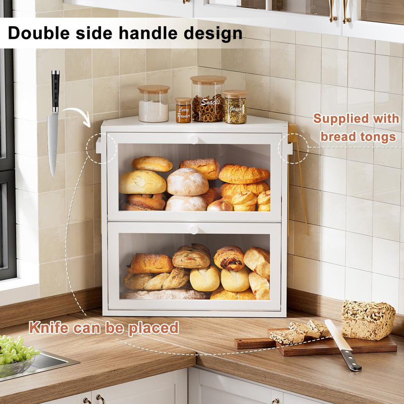 Prep & Savour Corner Bread Box - Wayfair Canada