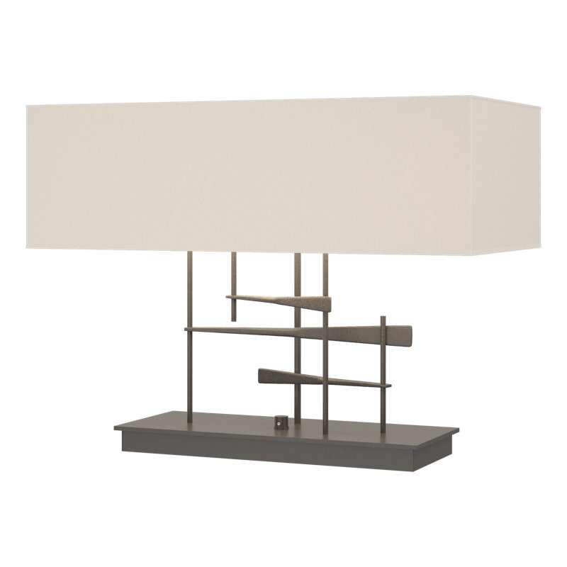 Cavaletti 15.3" Table Lamp, Flax, Dark Smoke