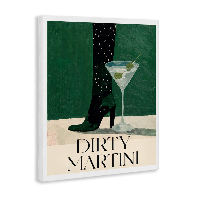 Toile à talon Dirty Martini, design par Lettré et doublé, H 20 po x l 16 po
