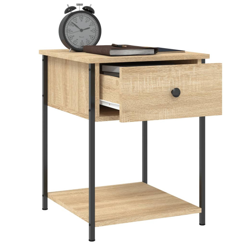 44cm W Bedside Table, Tan