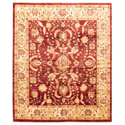 Midgard One-of-a-Kind Rectangle 8'0" X 9'8" New Age Wool Area Rug in Red