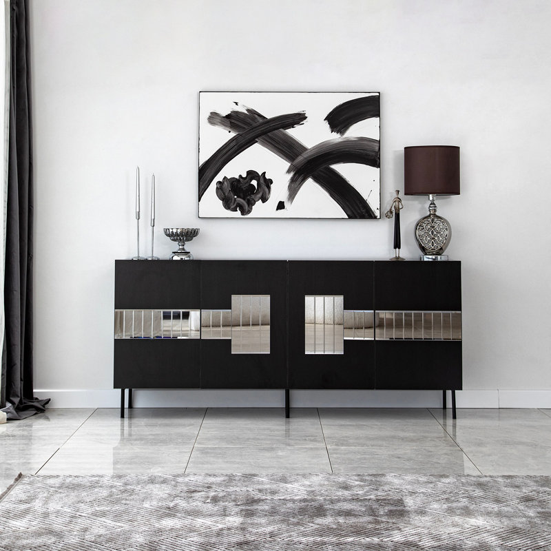 Console 70,87 po, Noir / fumée