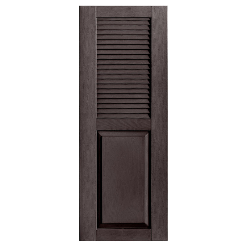 Combinaison droite à persiennes combinées, Chocolat, 15 po, 40 po