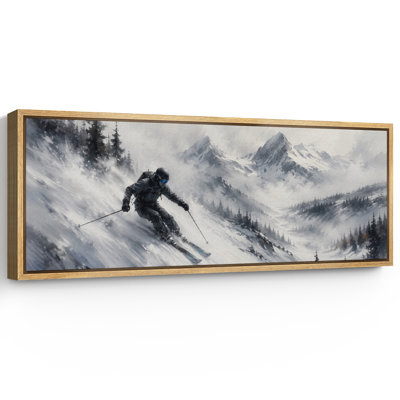 Tableau « Aventure en montagne enneigée », Décoration murale pour salon, Impression giclée sur toile encadrée, 3 pièces - 40,6 x 61 cm (x3 pièces), 61 x 91,4 cm (x3 pièces)