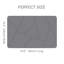 Gray Hard Diatomite Quick-Dry Stone Bath Mat - 24" X 15" with Irregular Lines-980107599