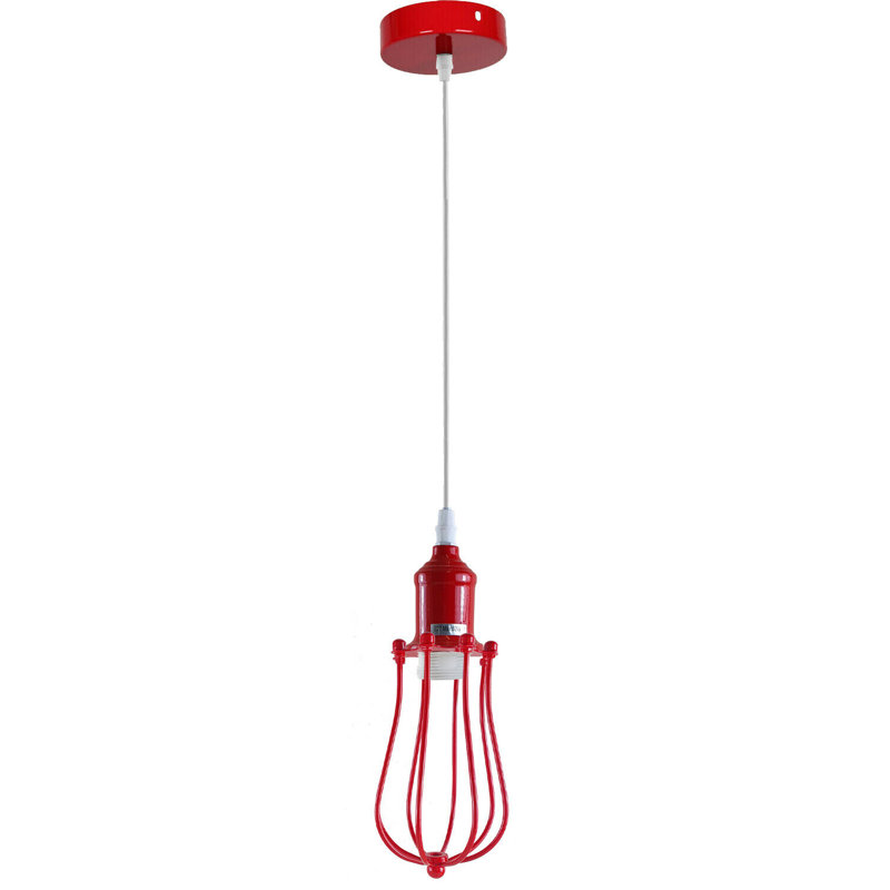 Billiot 1 - Light Red Geometric Pendant