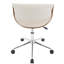 Chaise de bureau en noyer et crème