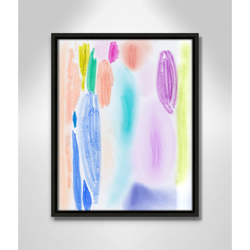 «Vivid Space II» par Bea Dina, Toile encadrée flottante espresso, Pas de tapis, H 15,5 po x l 12,5 po x P 2 po