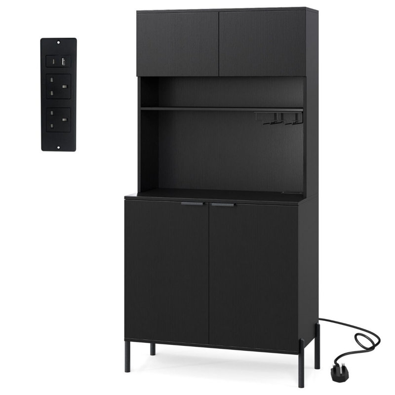 80cm Sideboard, Black