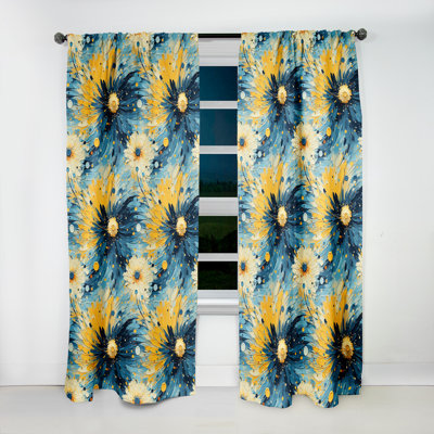 Popart Digital Doodle Explosion - Abstract Curtain - Velvet Room darkening - 1 panel