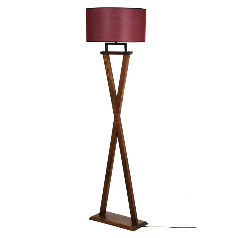 Lampe sur pied 66 "Edward, Rouge