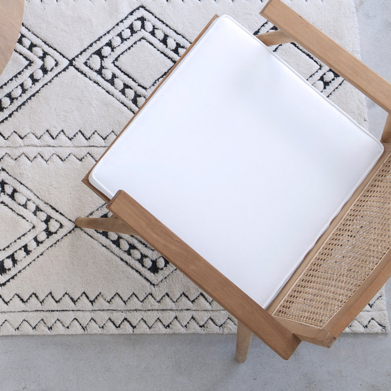 Wool Southwestern Area Rug in Gray, Runner 2'7" x 13'1"