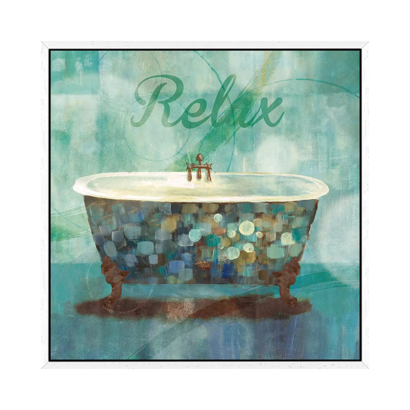 Relax by Nan - Print on Canvas, 45.72 cm H x 45.72 cm W, White Framed