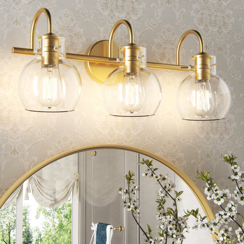 Éclairage pour meuble-lavabo à intensité variable Shaindy, 4, Or