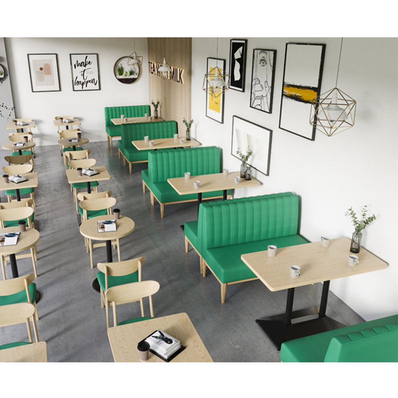 Banc rembourré en similicuir Cafe Cafe, Bleu-vert